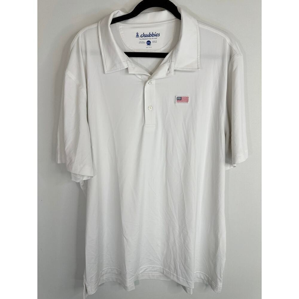 Chubbies‎ Men's "The Weekend Has Arrived" Polo Shirt White XXL NWOT